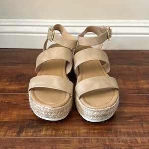 Tan Platform Sandals